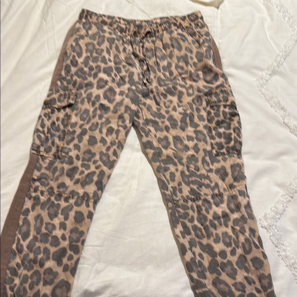 Leopard Print Cargo Pants